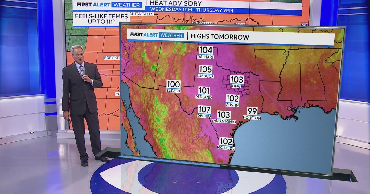 Heat advisory Issued for Wednesday and Thursday in North Texas - CBS Texas