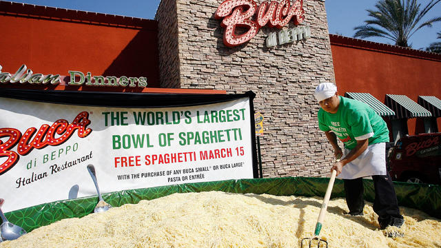 World's Largest Bowl Of Spaghetti At Buca di Beppo 