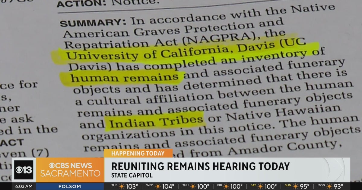 Hearing will discuss return Native American remains