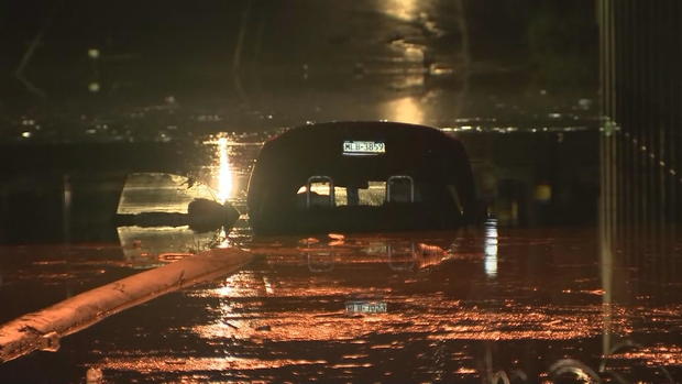 Flooded out vehicle in Bristol, Pennsylvania 