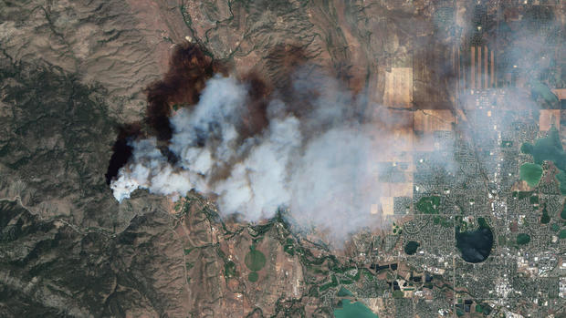 Satellite Imagery Of The Alexander Mountain Fire 