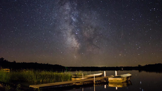 Milky Way Over Two Inlets Lake, Minnesota 