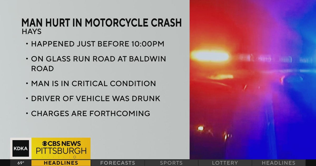 Man in critical condition following motorcycle crash - CBS Pittsburgh