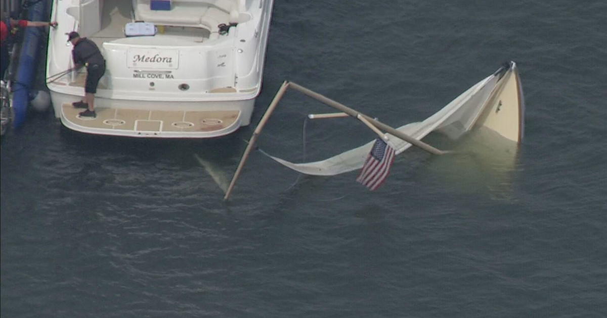 Two people injured, sailboat sunk after boating accident in Hingham