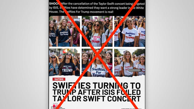 Trump post on "Swifties for Trump" includes AI photos 