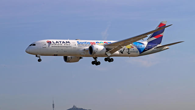 Diverse aircraft landing At Barcelona Airport 