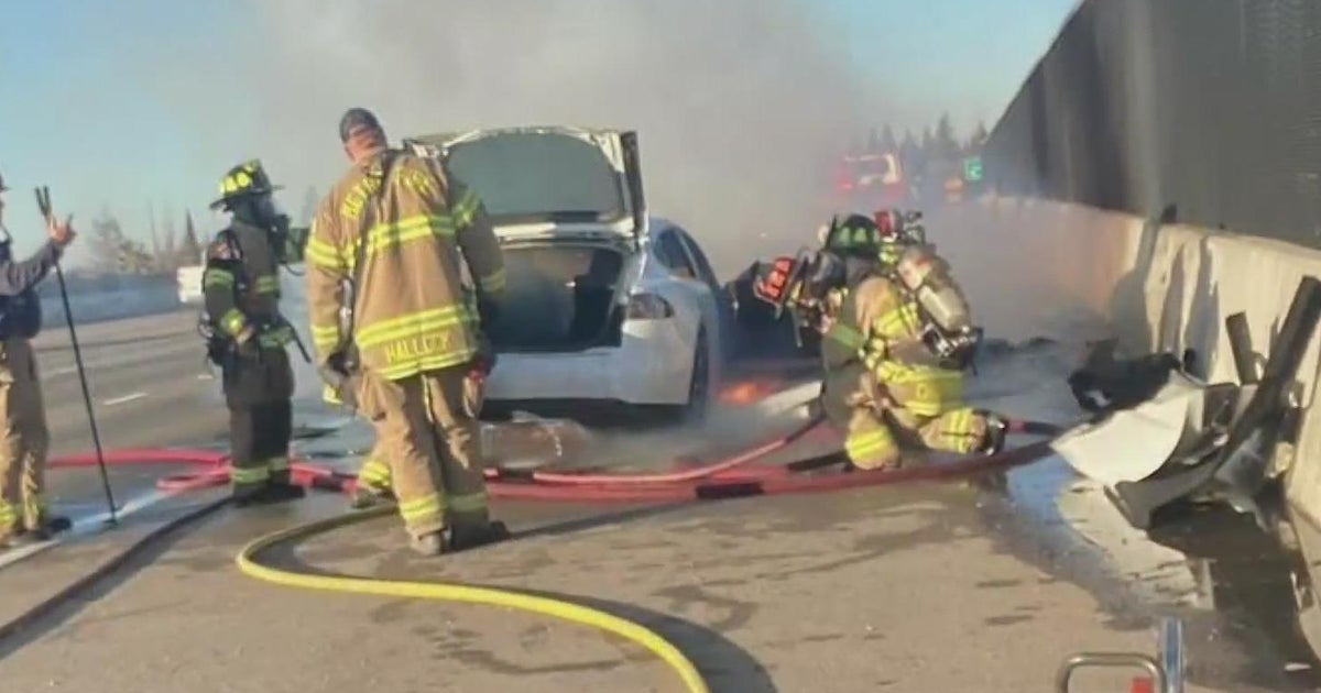 Electric vehicle fires spark new health fears for firefighters Electric vehicle fires spark new health fears for firefighters