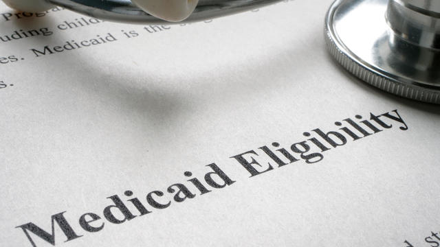 Info about Medicaid eligibility and medical stethoscope. 