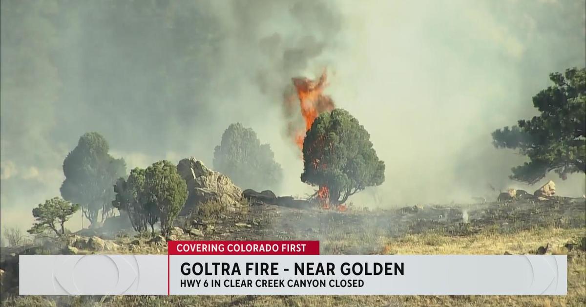 Goltra Fire burns 10 acres west of Golden in Clear Creek Canyon - CBS Colorado