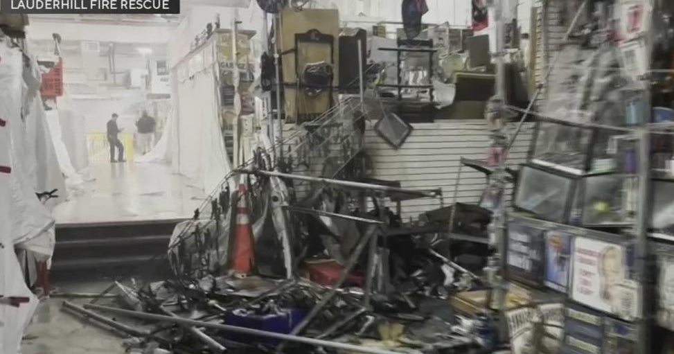 Fire damages business at Swap Shop in Lauderhill