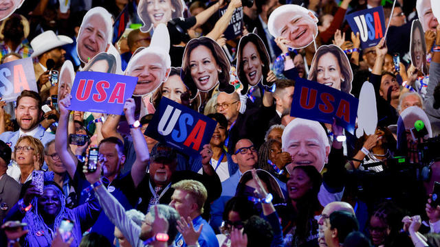 Vice President Kamala Harris during the Democratic National Convention in Chicago on Monday, Aug. 19, 2024. 