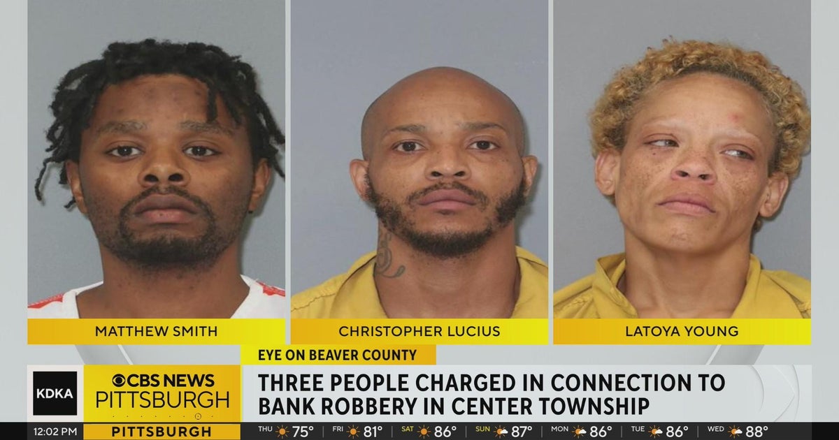 Three arrested in Beaver County bank robbery - CBS Pittsburgh