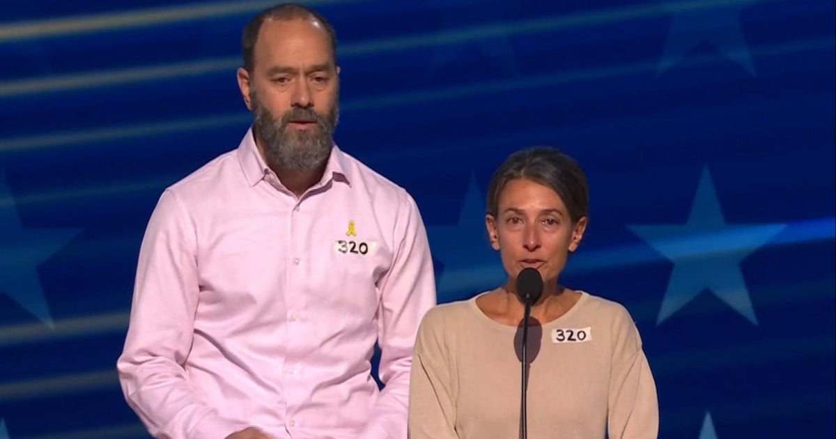 Parents of Israeli-American hostage speak at DNC, tell son to "stay strong"