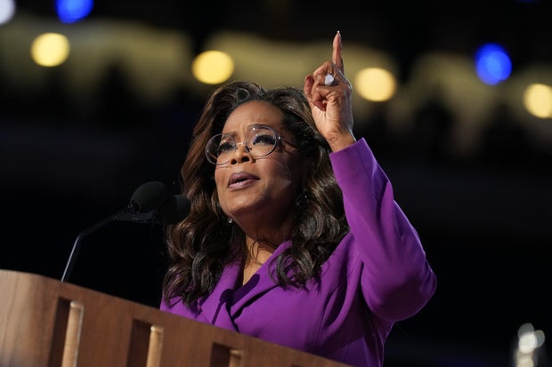 Oprah Winfrey speaks at the 2024 Democratic National Convention