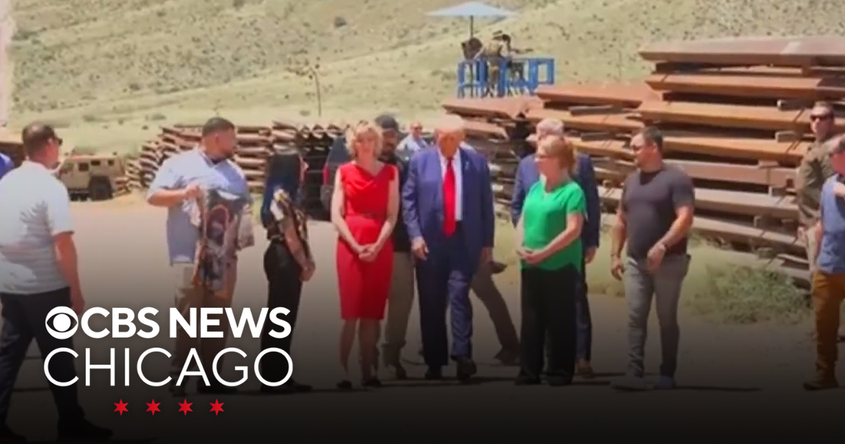 Former President Trump tours border walls in Arizona - CBS Chicago