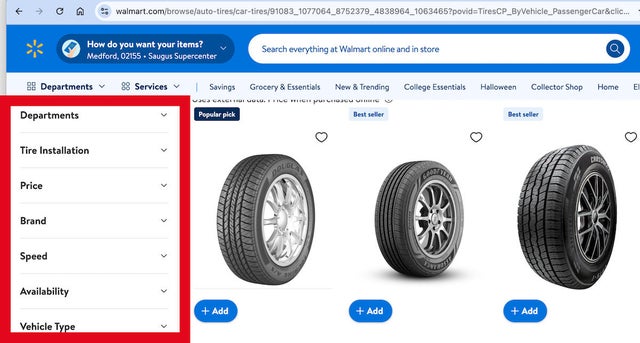 Walmart Tire Sale 