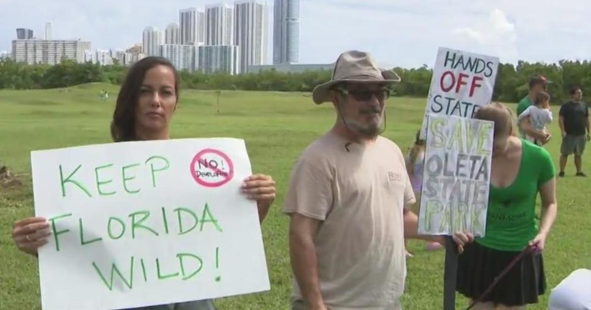 Protests in South Florida against controversial plan to equip state parks with sports facilities and hotels