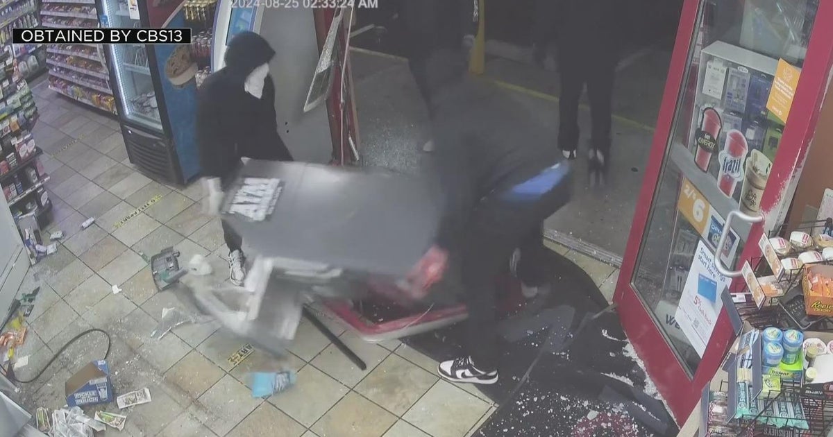 Thieves crash into Stockton store, steal ATM - CBS Sacramento