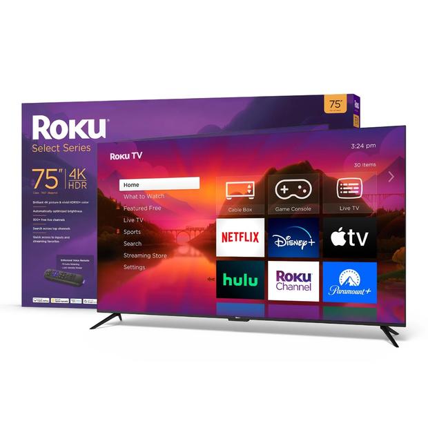 Roku 75-Inch Select Series 4K HDR Smart Roku 