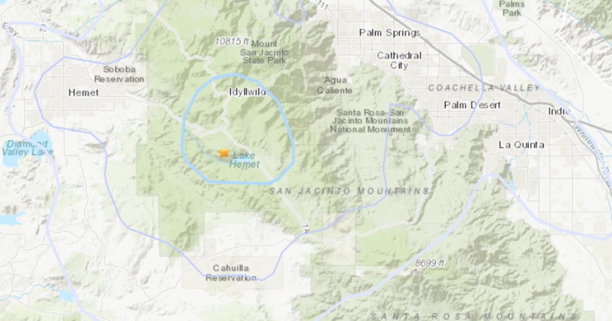 Magnitude 3.5 earthquake reported in Riverside County near Hemet