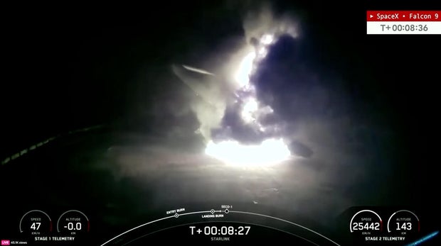 Le missile est ensuite tombé dans l'océan Atlantique.