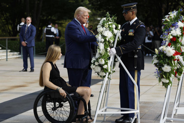 Donald Trump Attends Wreath Laying Ceremony At Arlington National Cemetery 