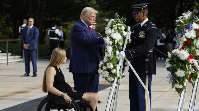 Donald Trump Attends Wreath Laying Ceremony At Arlington National Cemetery 