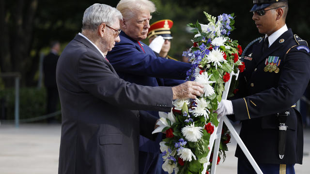 Donald Trump Attends Wreath Laying Ceremony At Arlington National Cemetery 