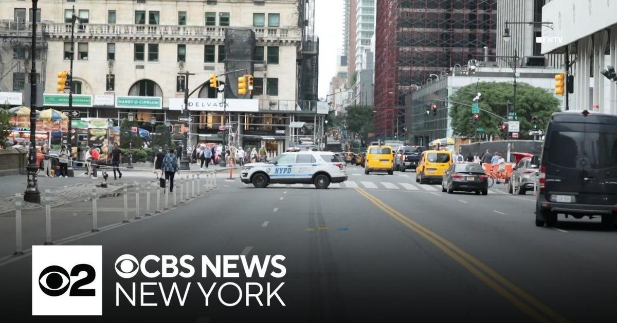 Pedestrian hit by police car