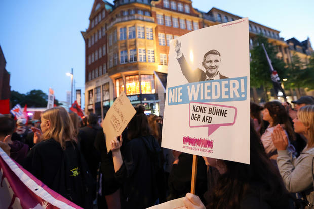 Demonstration against AfD in Hamburg 