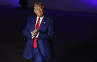 Republican presidential nominee, former President Donald Trump participates in a Fox News Town Hall with Sean Hannity at the New Holland Arena on September 04, 2024 in Harrisburg, Pennsylvania. 