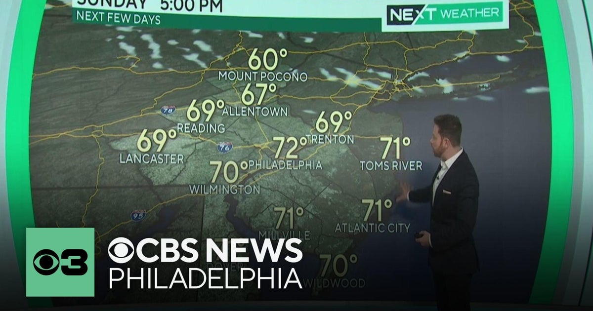 Comfortable temperatures start off the week in Philadelphia - CBS ...