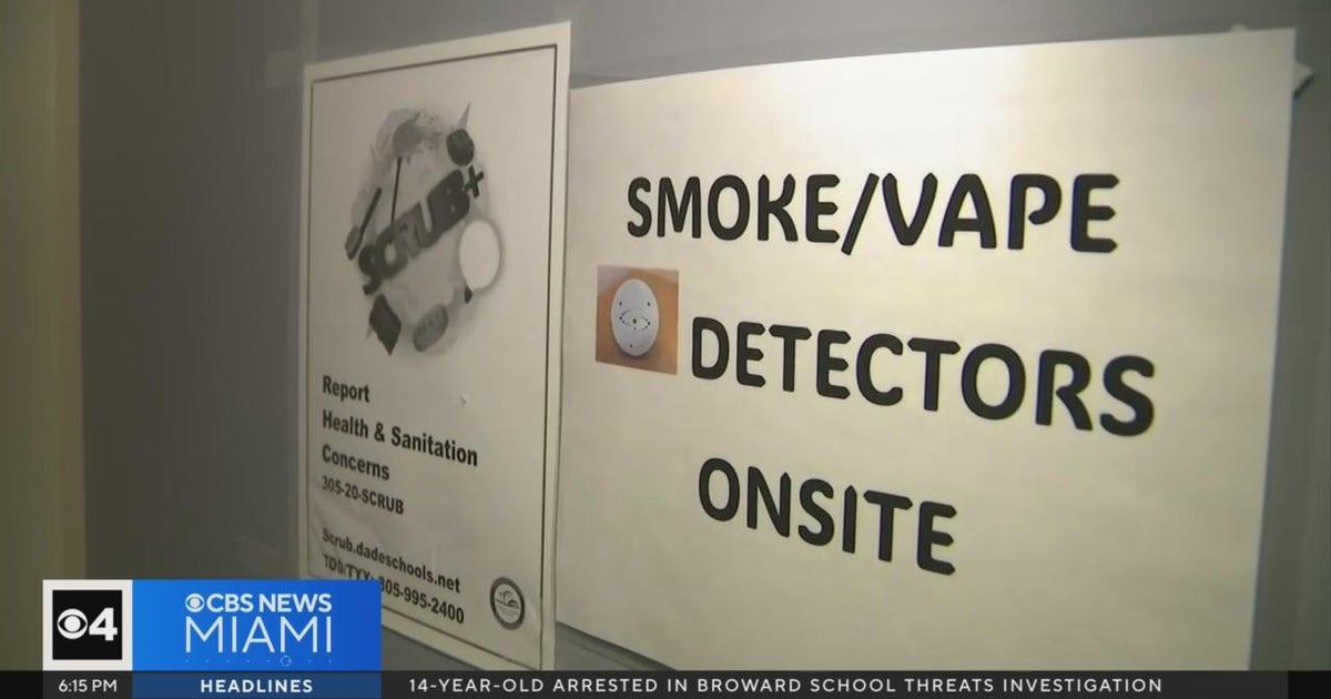 Vaping detectors installed at some South Florida high schools - CBS Miami