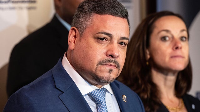 Police Commissioner Edward Caban speaks to press after ' 