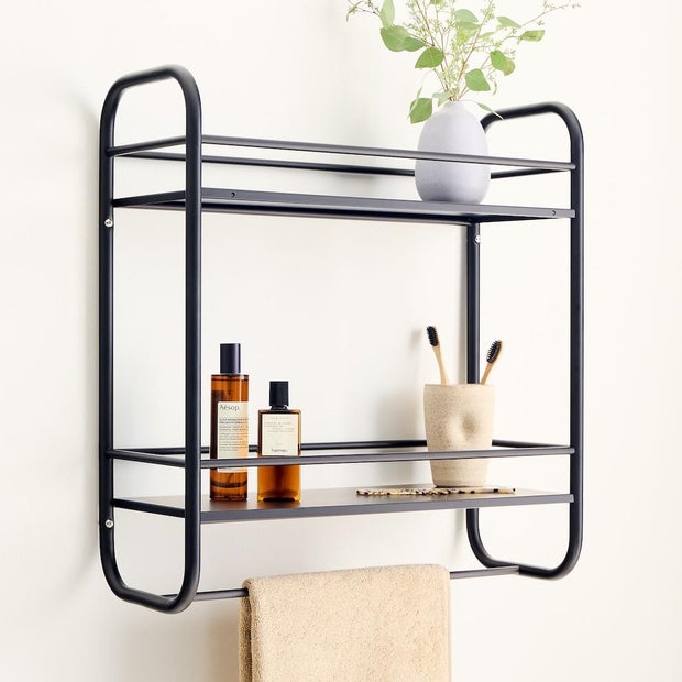 West Elm Deco curve metal wall shelves