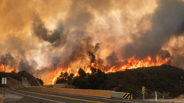 Airport Fire Forces Evacuations In Orange County, California 