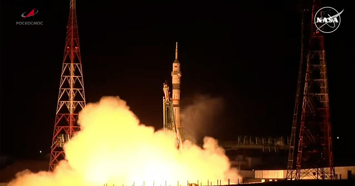 Russia launches NASA astronaut and 2 cosmonauts to space station