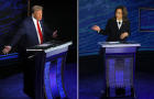 Former President Donald Trump and Vice President Kamala Harris at their debate 