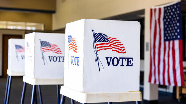 Empty Voting Booths On Election Day 