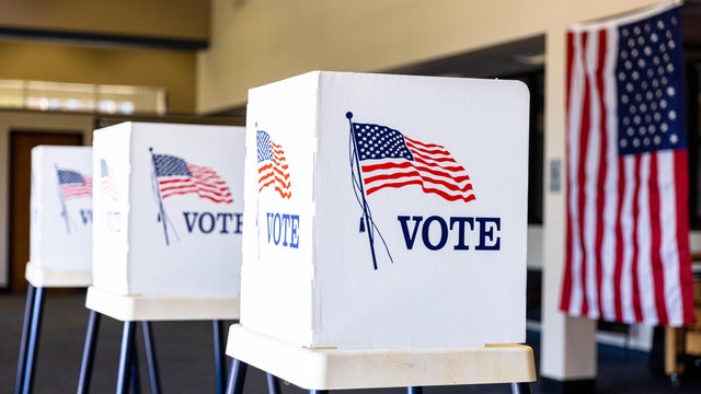 Empty Voting Booths On Election Day