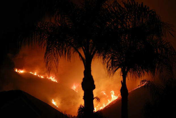 Airport Fire Forces Evacuations In Orange County, California 