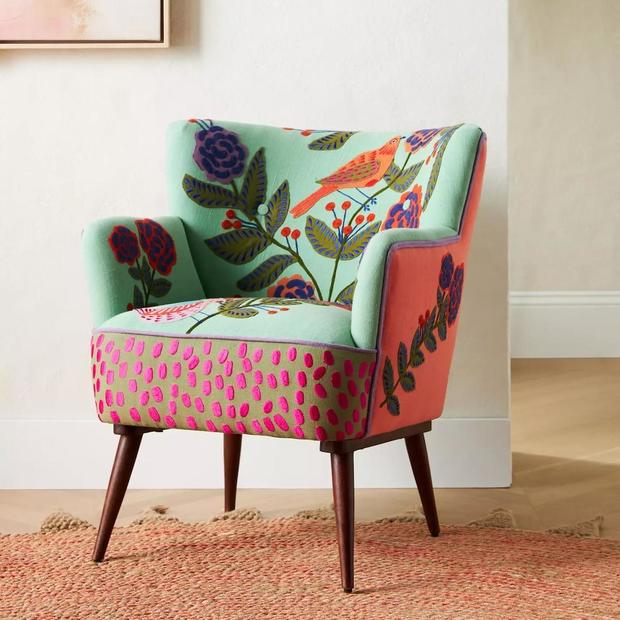 Anthropologie Izzy petite accent chair 