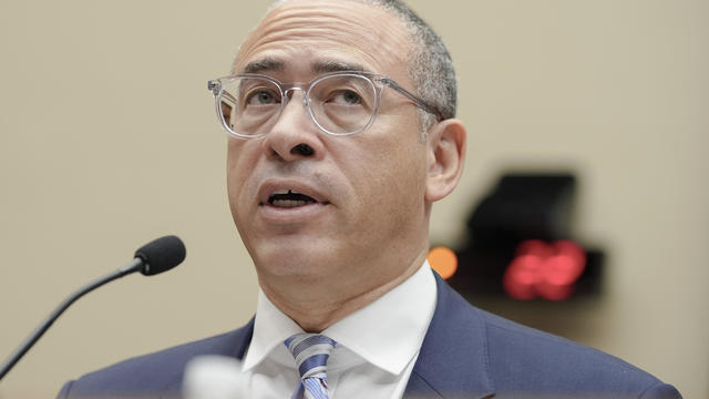 Rutgers University President Jonathan Holloway testifies during a hearing of the House Committee on Education and the Workforce regarding pro-Palestinian protests on college campuses, May 23, 2024, on Capitol Hill in Washington. 