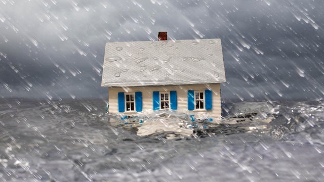 House in flood