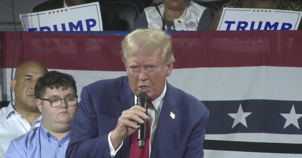 Trump talks auto industry in Flint town hall - CBS Detroit