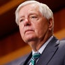 Sen. Lindsey Graham is seen during a news conference at the U.S. Capitol on June 20, 2024 in Washington, DC. 
