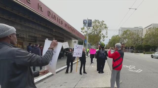 SF Symphony Chorus picket line 