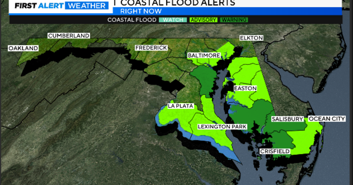 Maryland Weather: Few Showers Overnight, Coast Flood Advisories