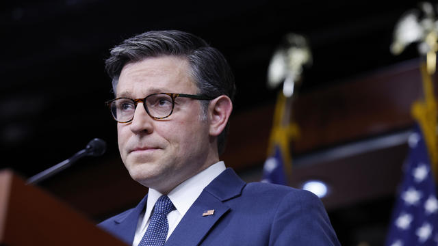 Speaker of the House Mike Johnson speaks during a news conference after a House Republican Caucus meeting at the U.S. Capitol on September 24, 2024 in Washington, DC. 