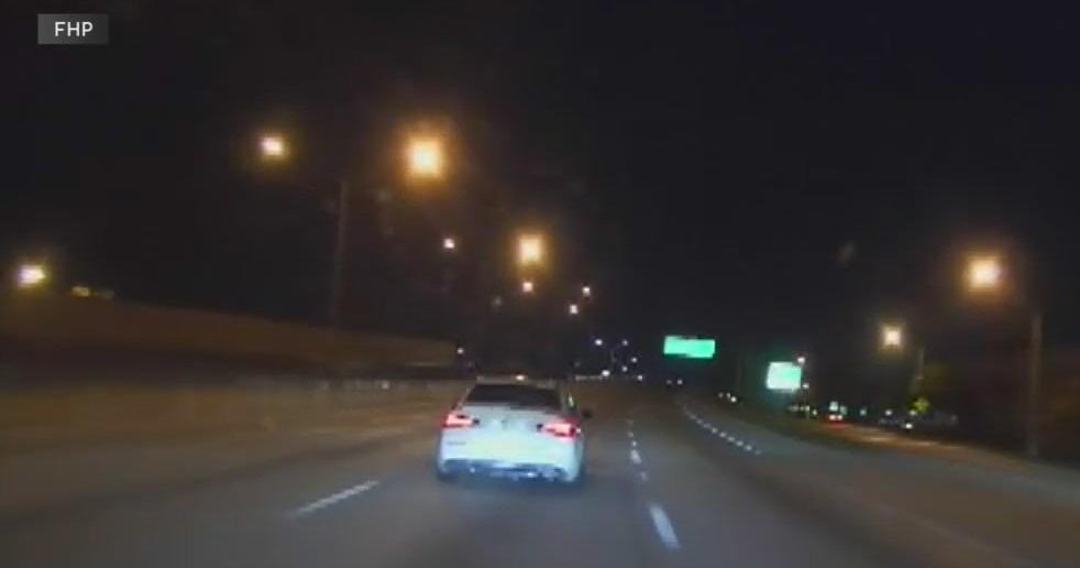 Caught on camera: FHP high speed pursuit of reckless driver on I-95